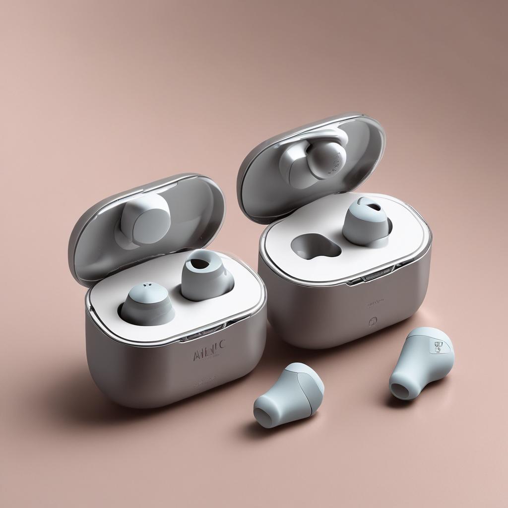 Stylish true wireless earbuds with active noise cancellation, ready for immersive listening.